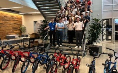 Kiewit Corporation Intern Charity Bike Build in Omaha, Nebraska