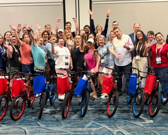 Woodard Scales to New Heights at Charity Bike Build in Orlando