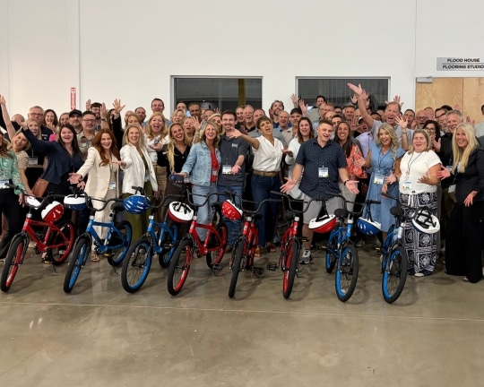 Eight Bikes, One Cause Budget Blinds Hold Bike Build in Coppell