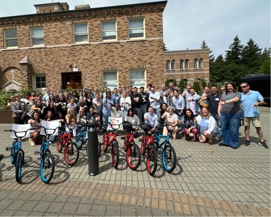 Microsoft CELA Finish Summit With Charity Bike Build in Kenmore