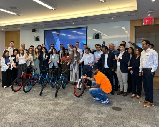 Nomura VP Hires Charity Bike Build in New York City