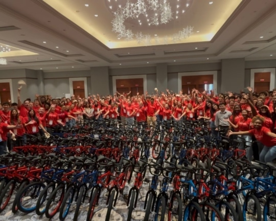 Wells Fargo New Hire's Have Charity Bike Build in Charlotte